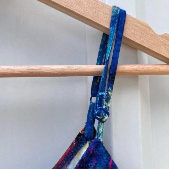 True Freedom Dress High-low Floral Strappy Blue Womens Small S - Picture 9 of 10